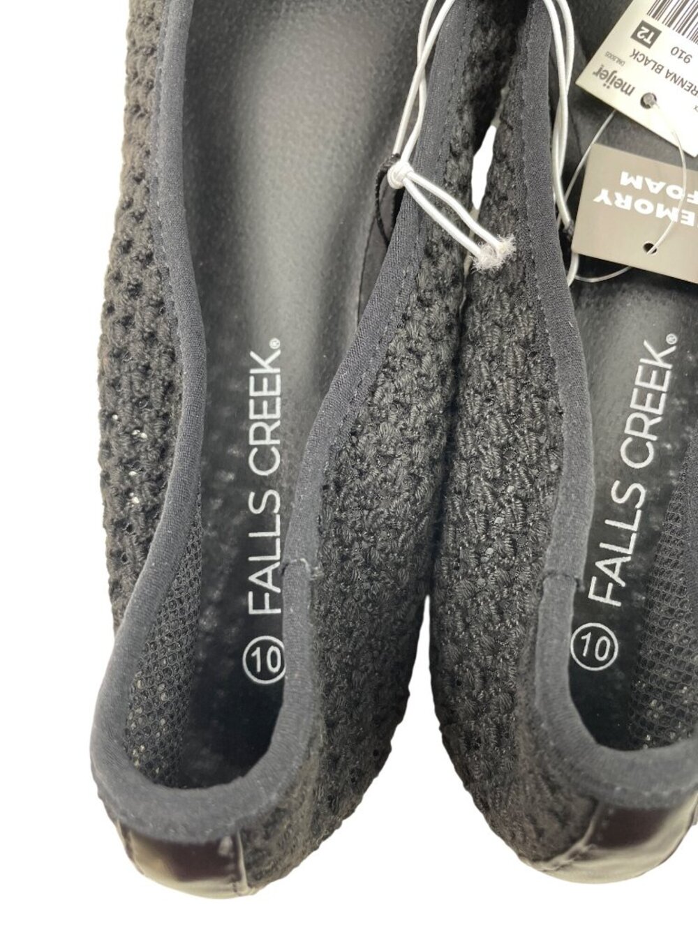 Falls Creek Brenna Womens Size 10M Black Flats w/Memory Foam - Picture 9 of 10